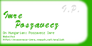 imre poszavecz business card